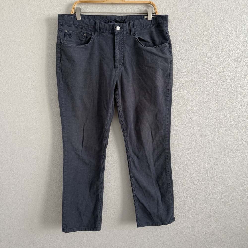 English Laundry Men's Brixton Pants 36 x 29" Navy Blue Stretch 5-Pocket Textured